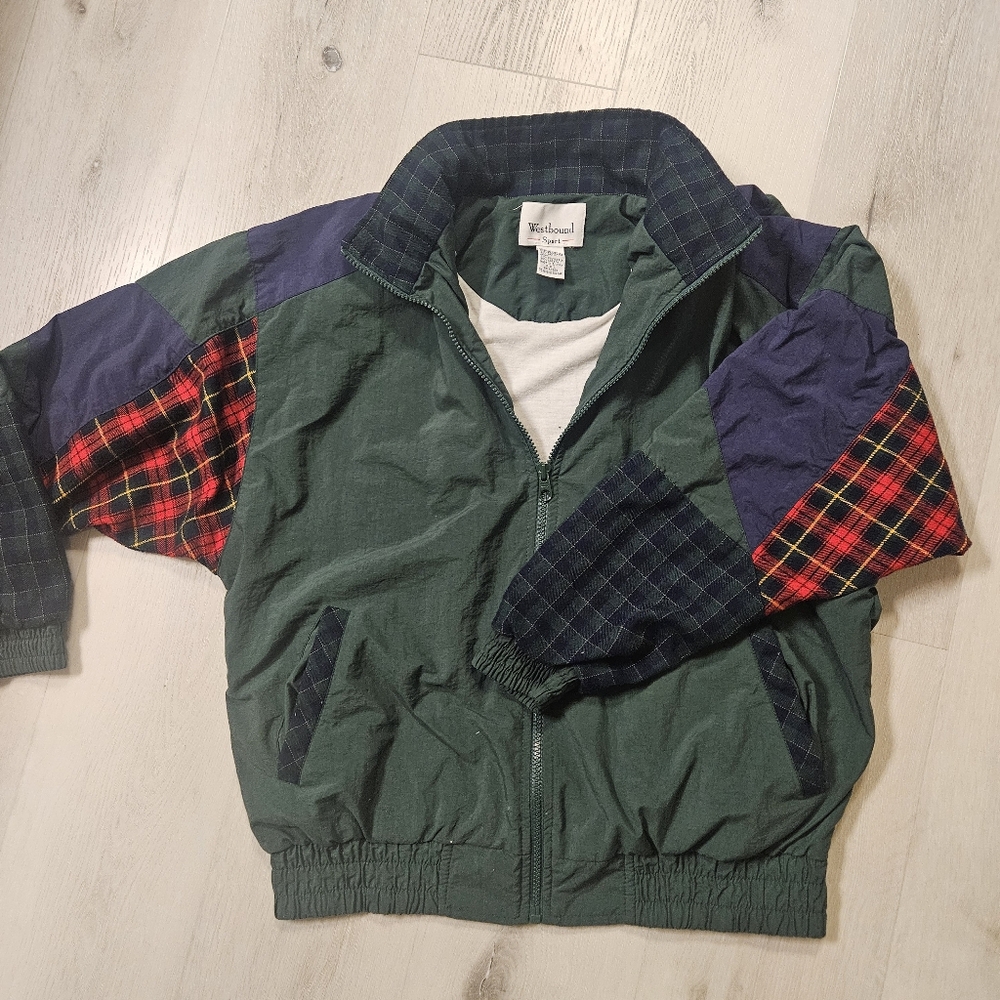 Vintage Patchwork Windbreaker Jacket